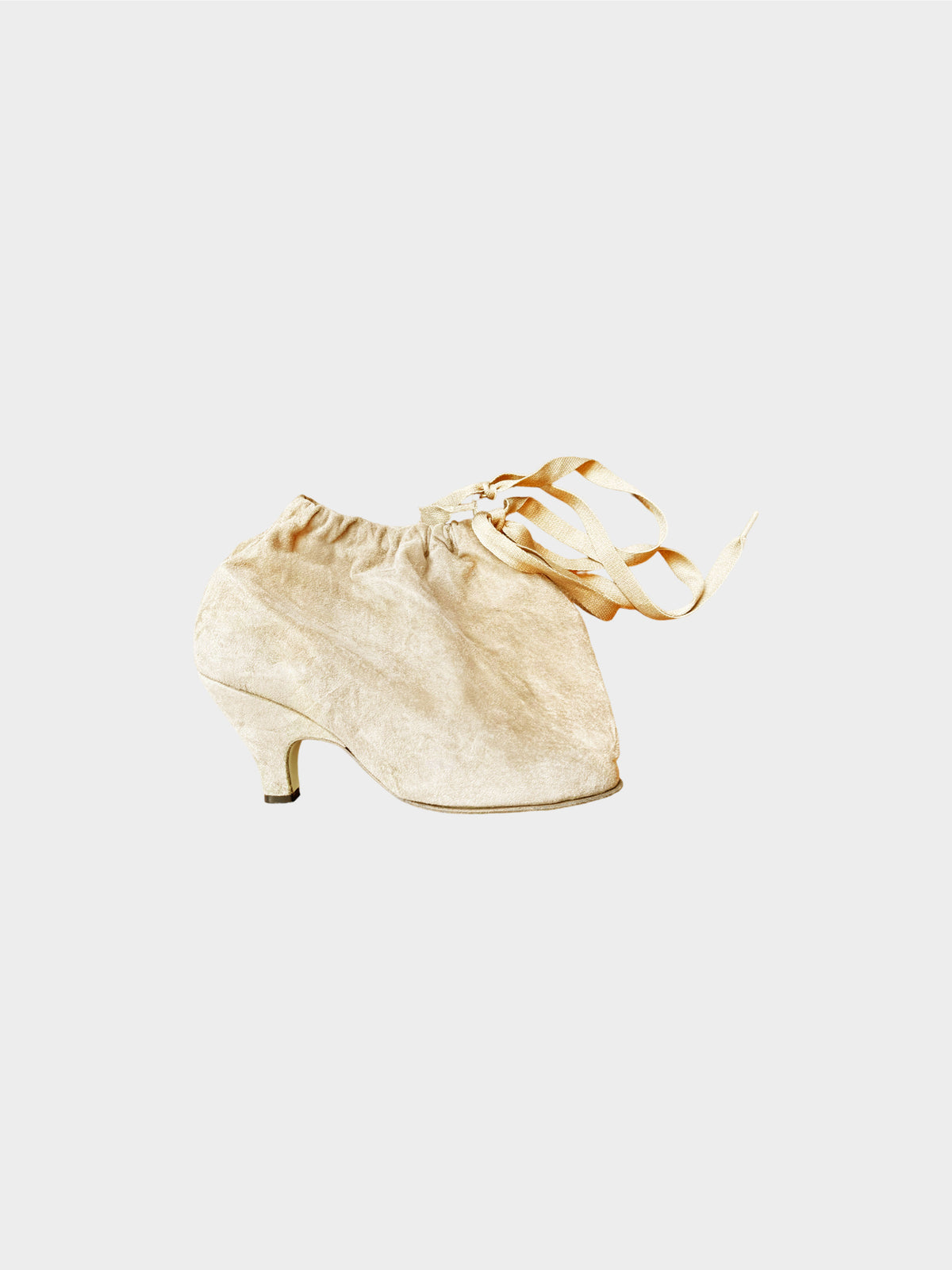 Vivienne Westwood 2010s Beige Suede Drawstring Ankle Boots