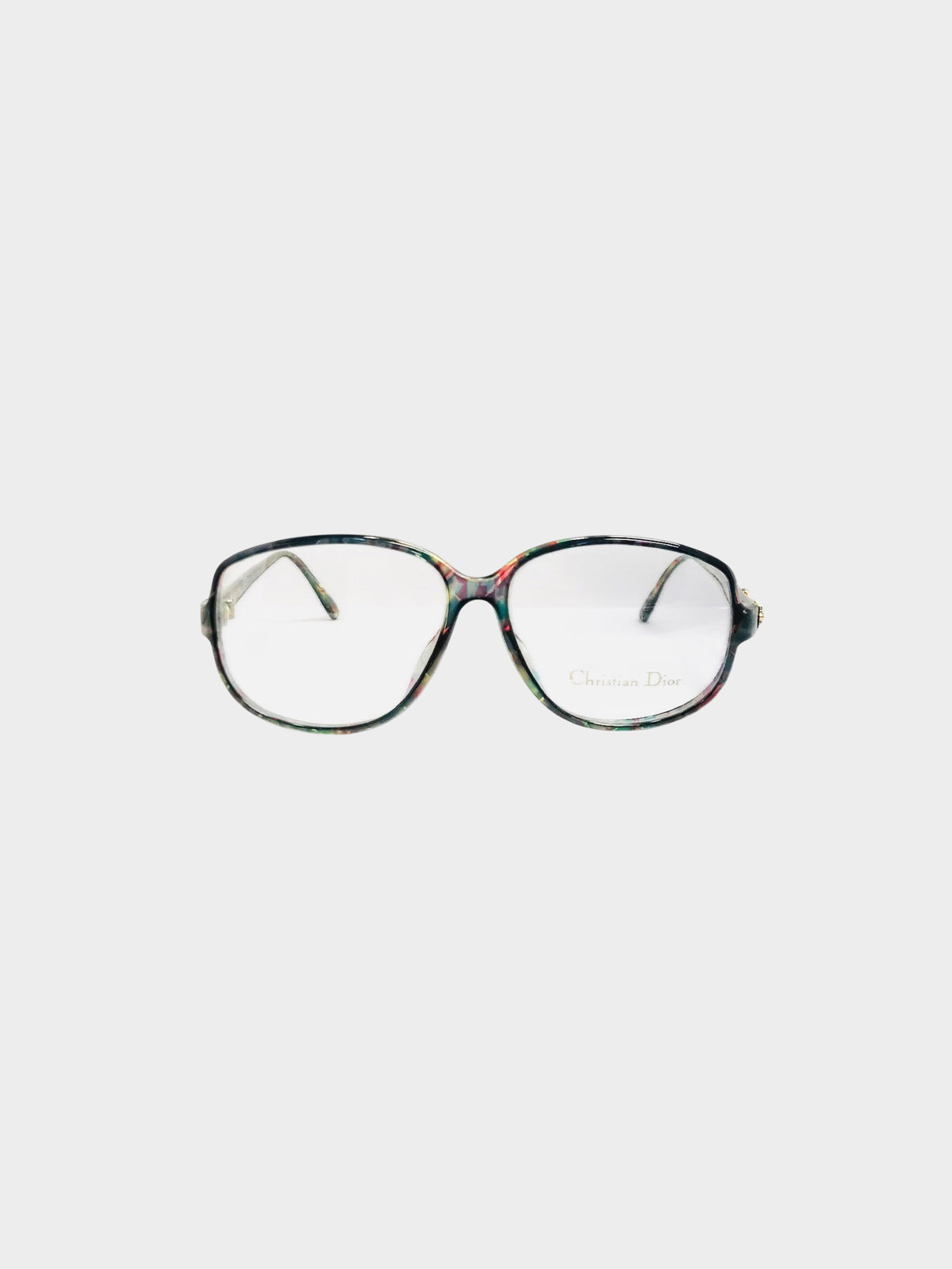 Christian Dior 2000s Multicolor Pattern Oversized Round Glasses