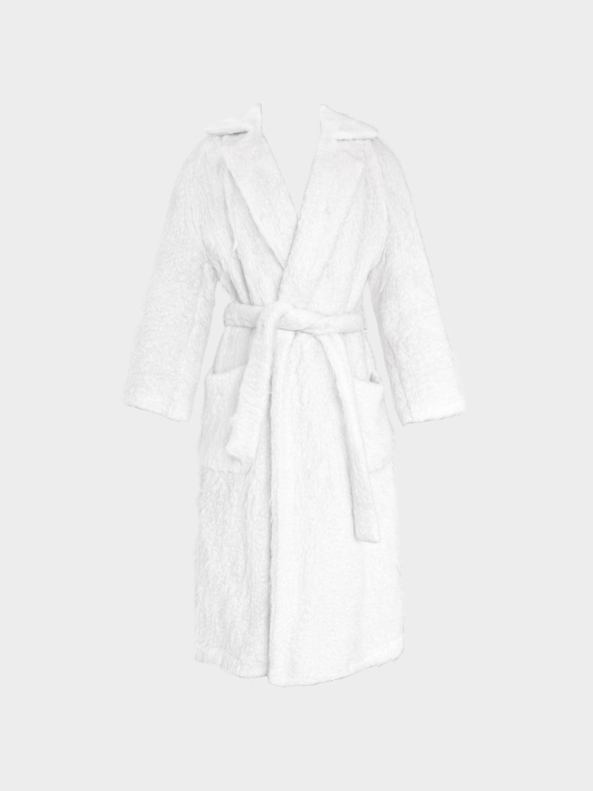 Celine by Phoebe Philo Late 2010s White Mohair Coat