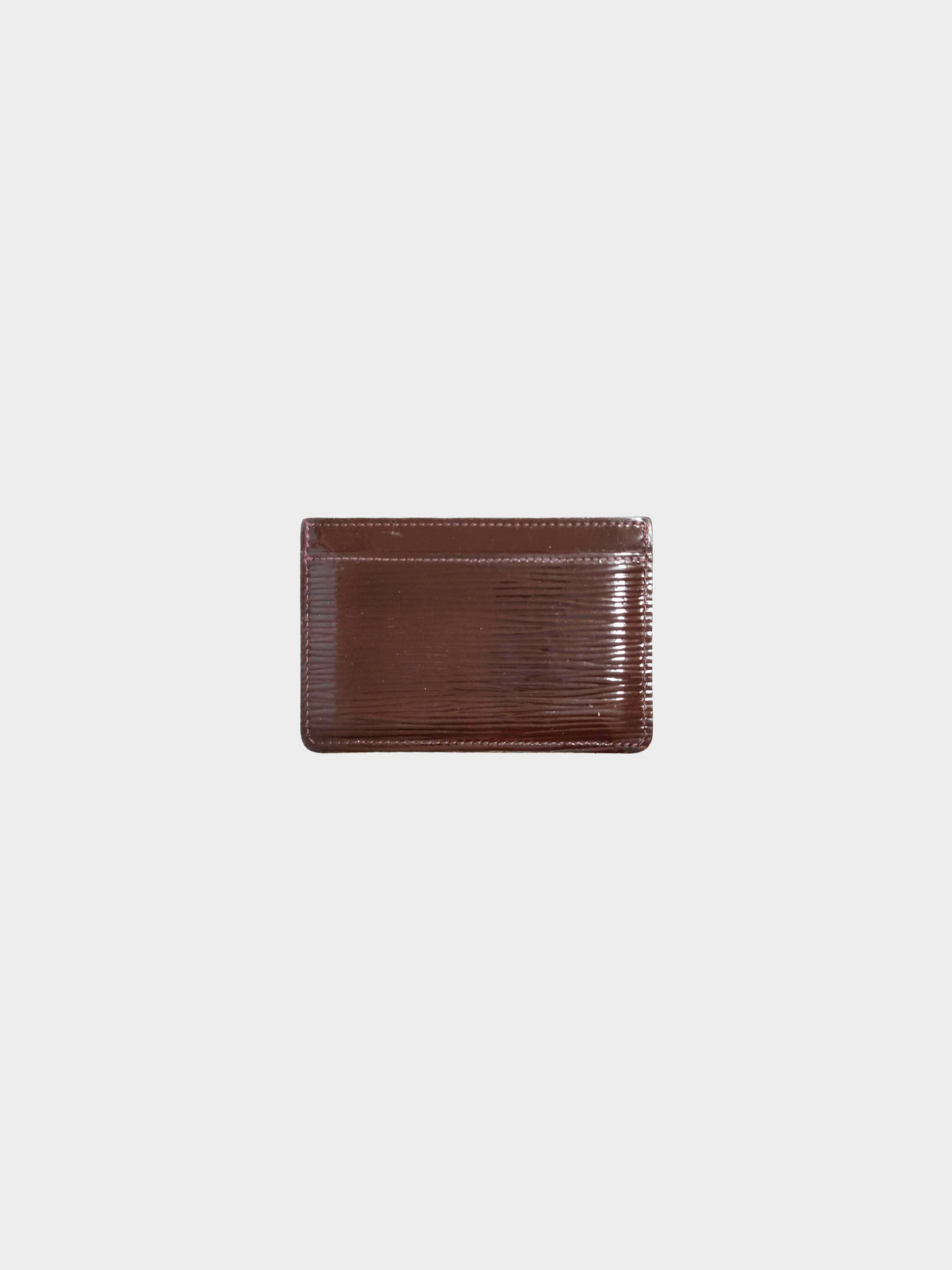 Louis Vuitton 2012 Brown Epi Patent Leather Card Holder