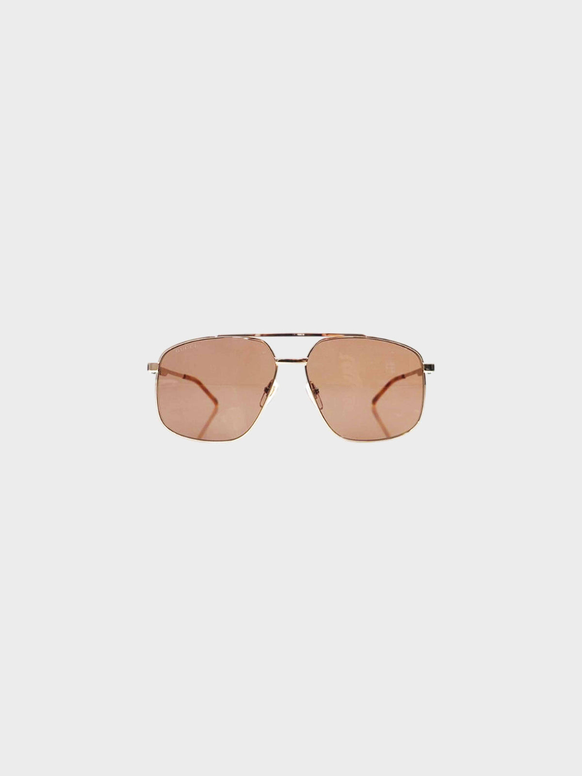 Gucci 2024 Gold Metal Navigator Frame Sunglasses