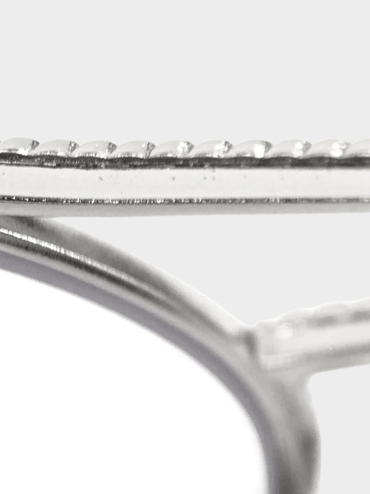 Chanel 2015 Silver Chain Link Aviator Sunglasses