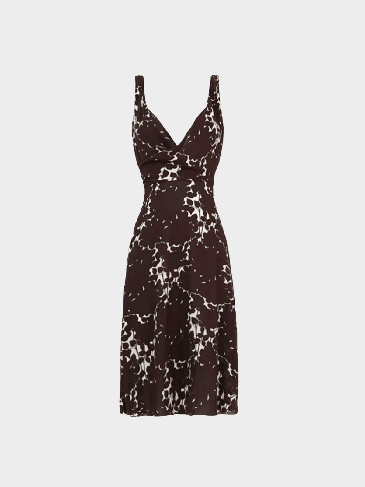 Prada SS 2001 Brown Floral Dress