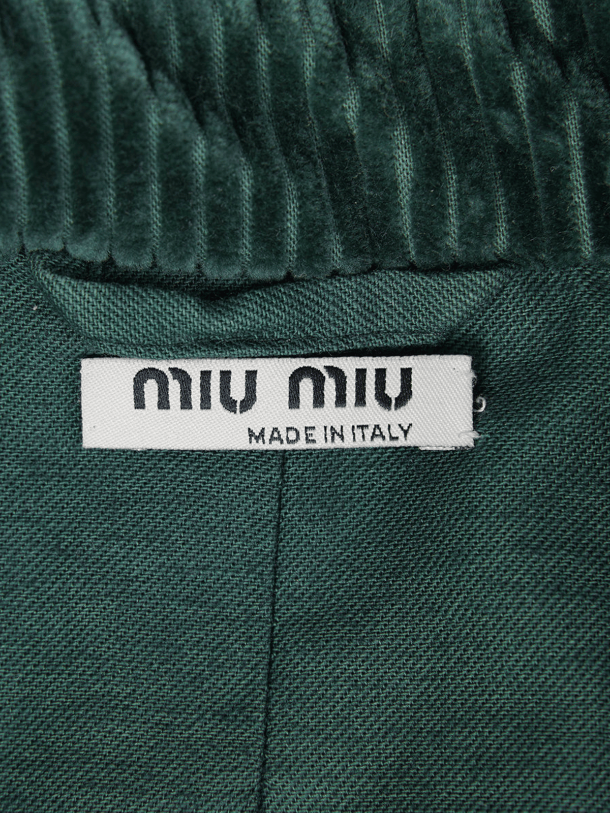 Miu Miu FW 2002 Dark Green Corduroy Jacket