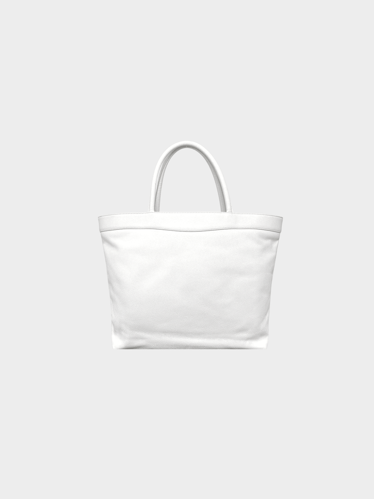 Chanel 2000s White Caviar Leather Tote Bag