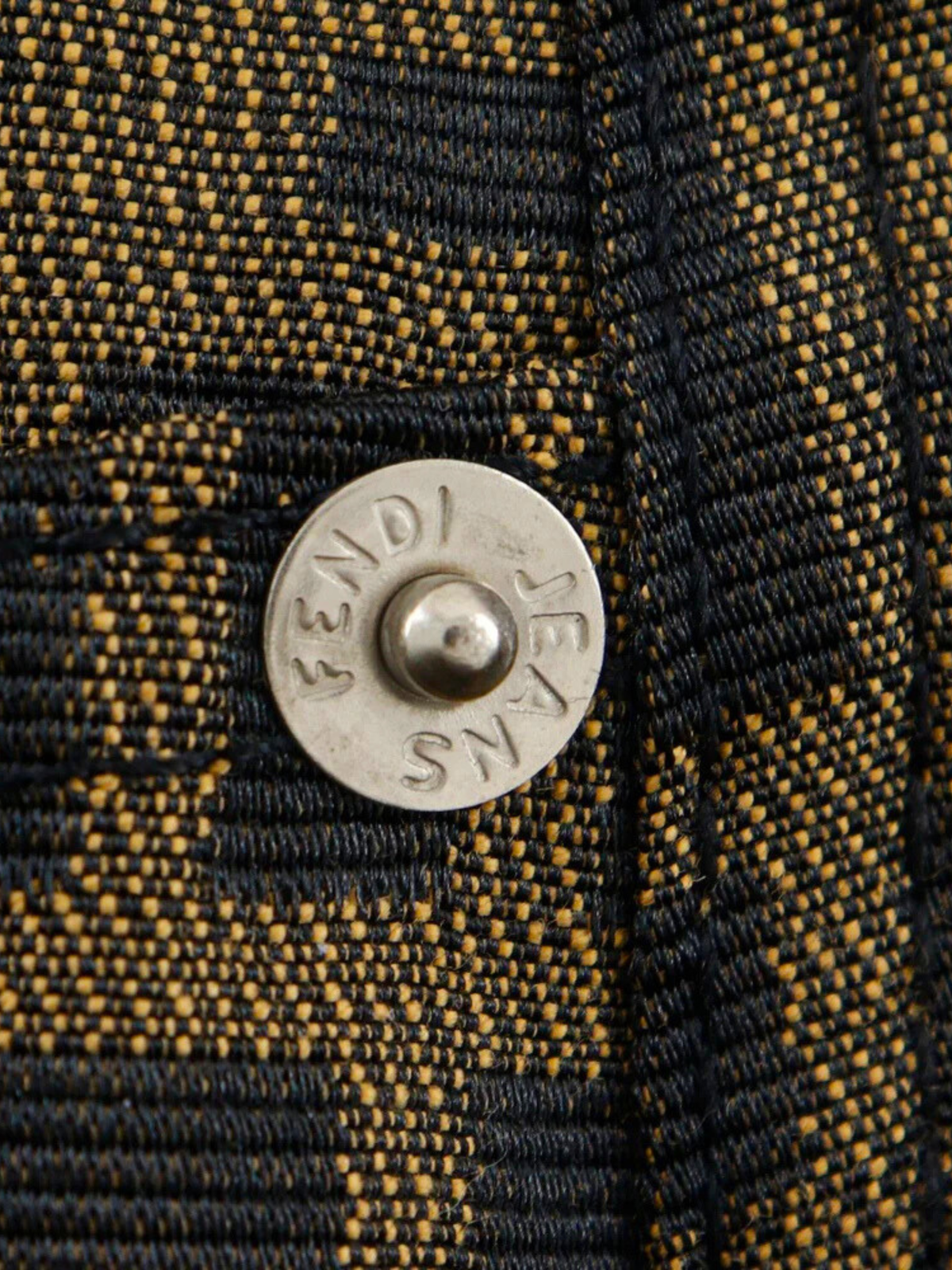 Fendi 1990s Brown Zucca Pattern Tight Skirt