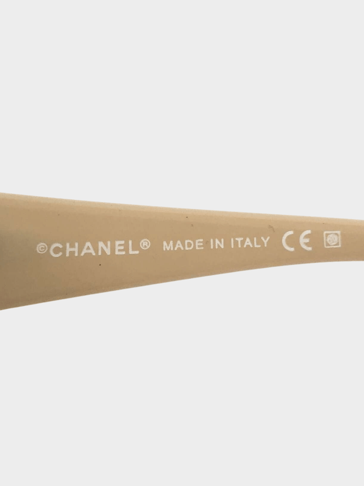 Chanel 2000s Beige Camellia Flower Oversized Sunglasses