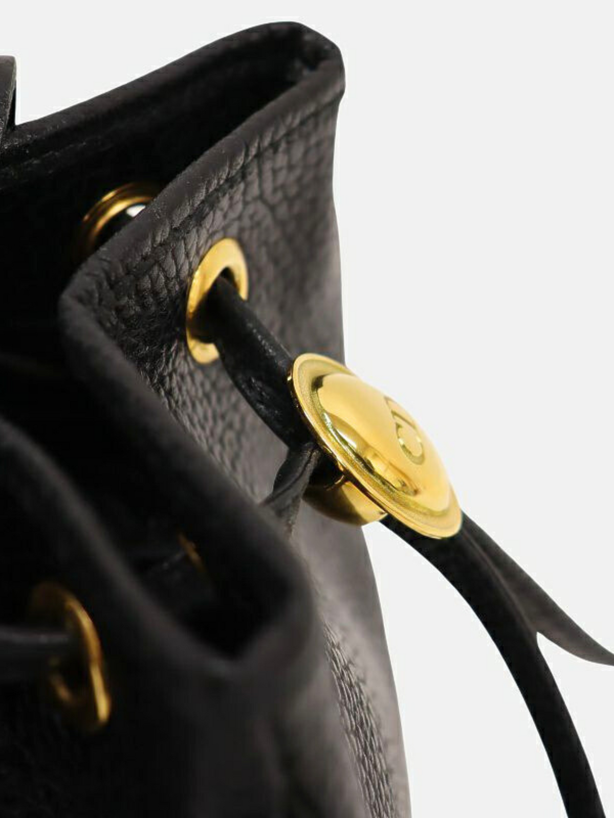 Christian Dior 2000s Black Leather CD Oval Mini Handbag