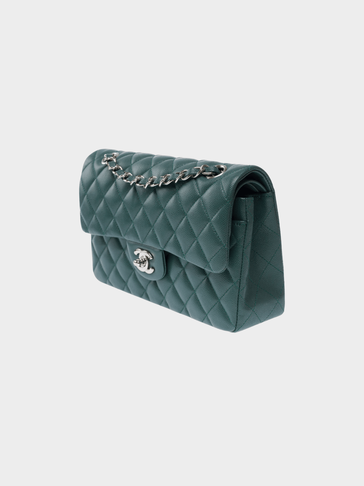 Chanel 2018 Dark Turquoise Classic Flap Bag