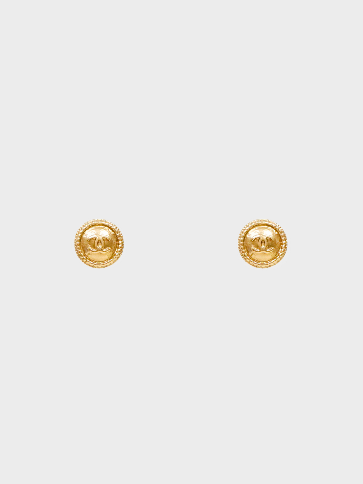 Chanel Spring 1985 Gold Stud Earrings