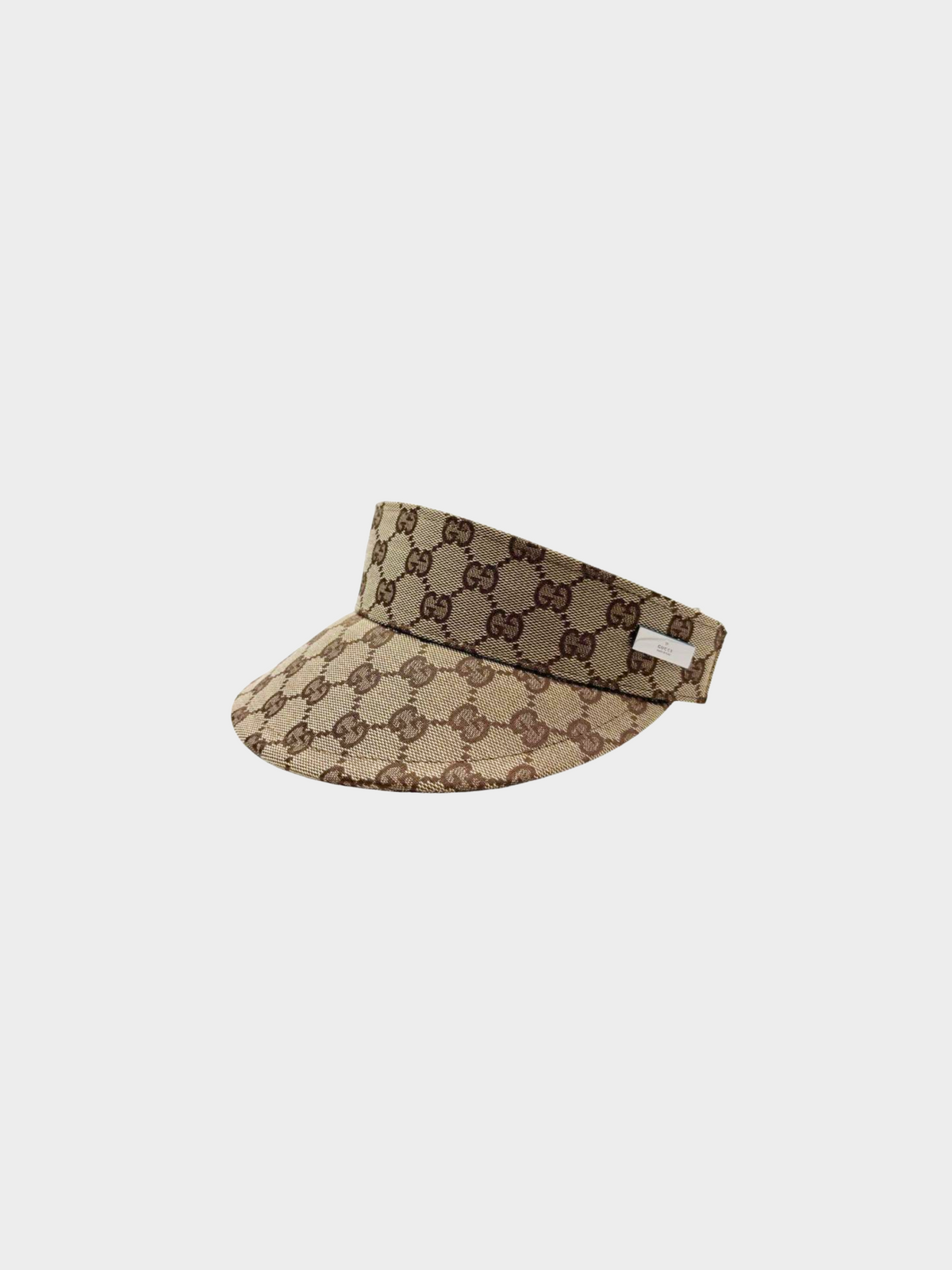 Gucci 2010s Beige GG Monogram Sherry Line Sun Visor Hat