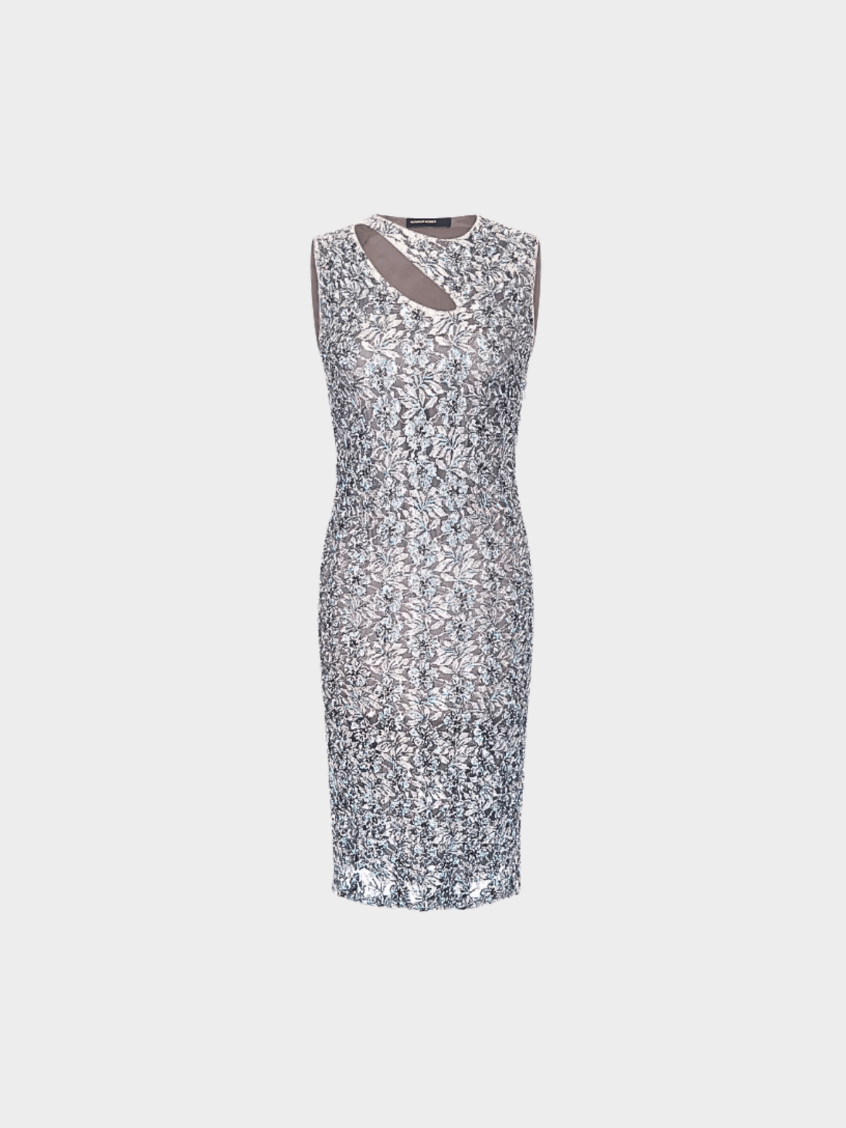 Alexander McQueen 1990s Grey Beaded Dress
