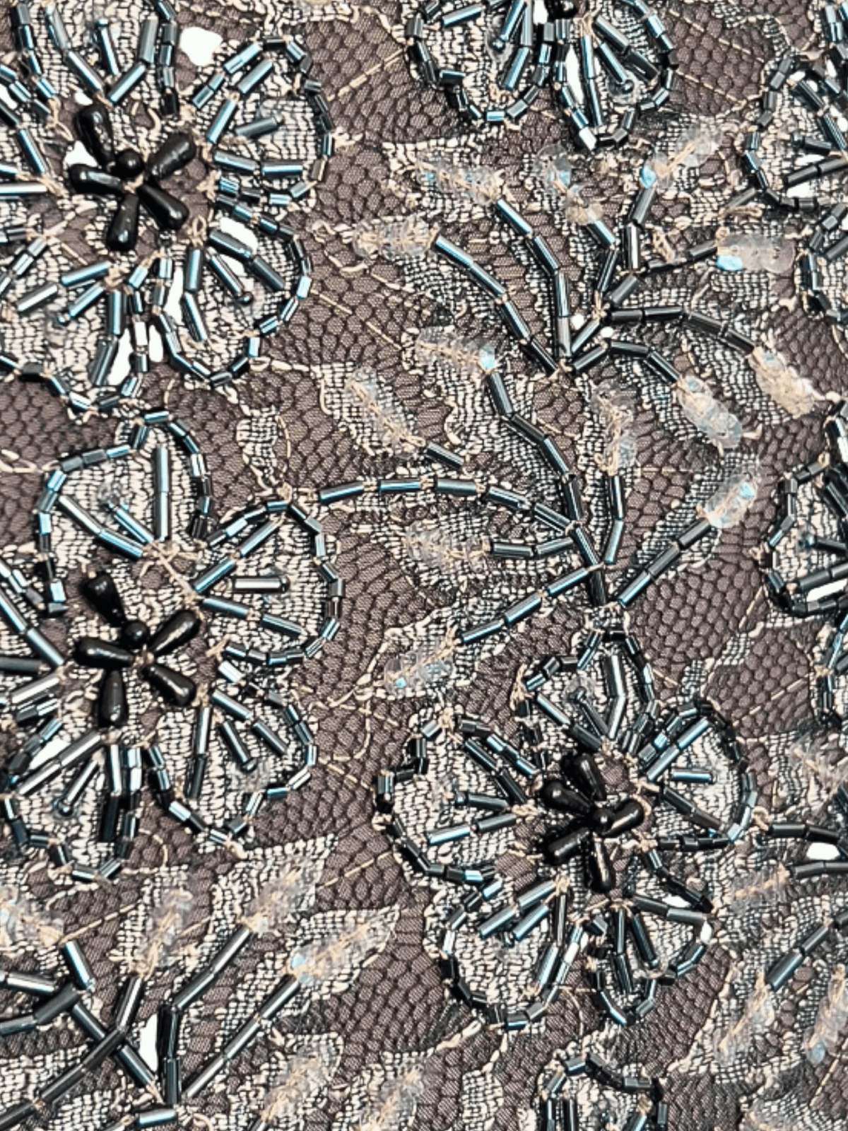 Alexander McQueen 1990s Grey Beaded Dress