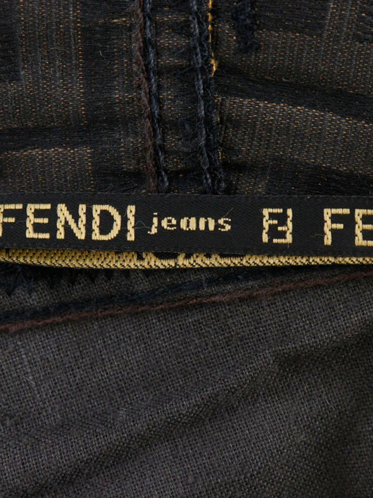 Fendi 1990s Brown Zucca Pattern Tight Skirt