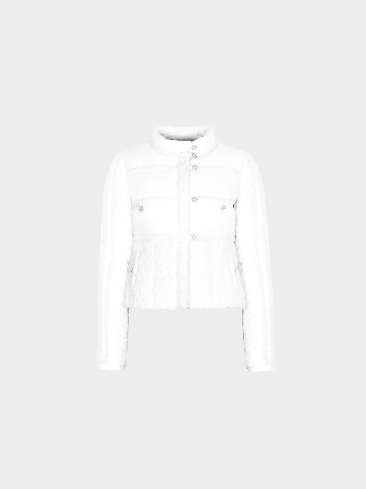 Chanel FW 2006 White Tweed Puffer Jacket