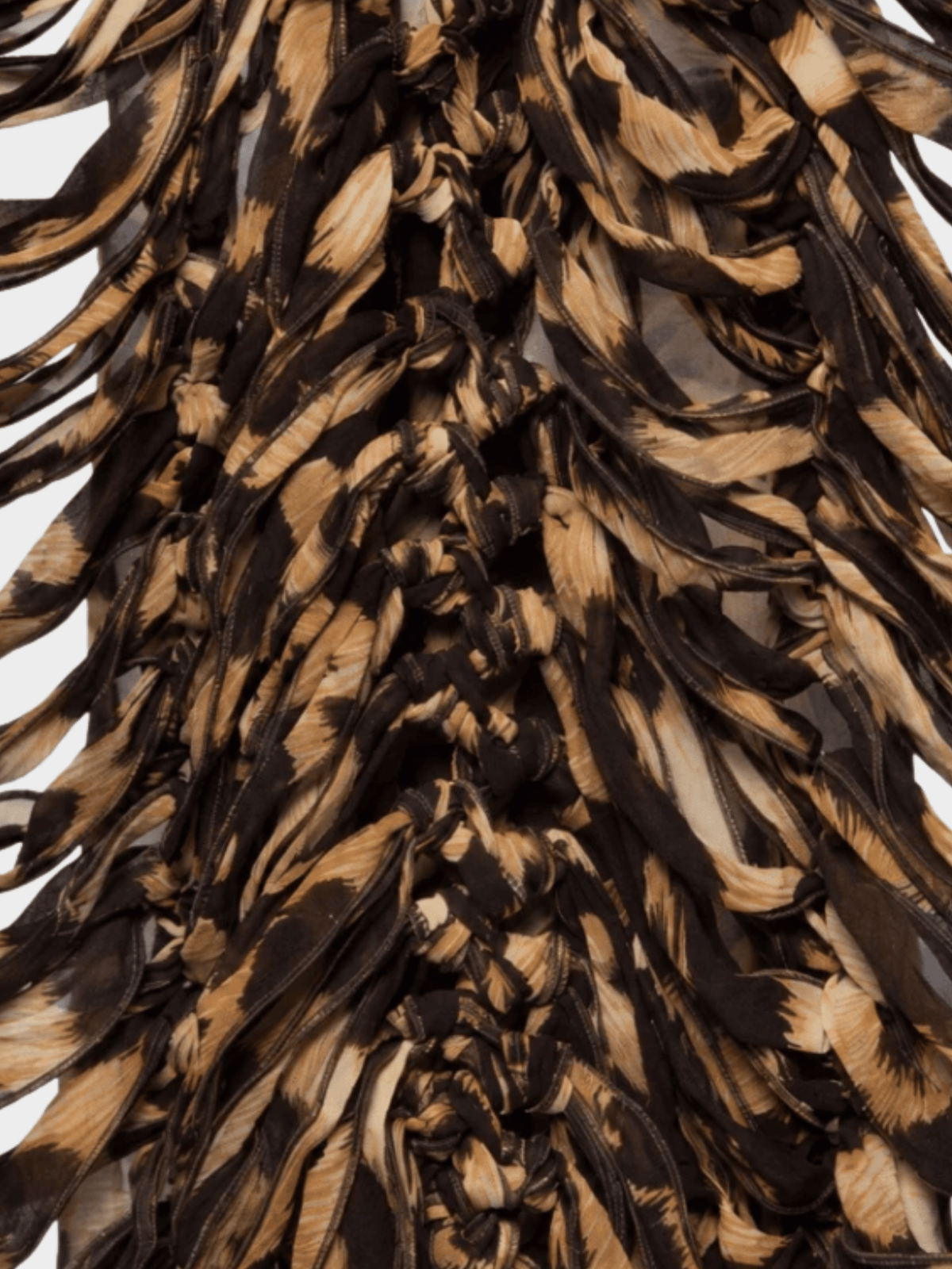Gianfranco Ferre 2000s Brown Cheetah Cut Out Halter Bustier