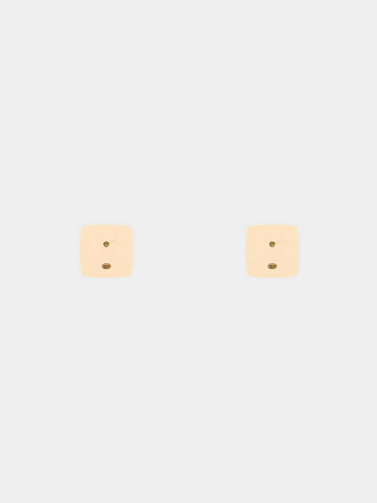 Chanel 2022 White Square CC Stud Earrings