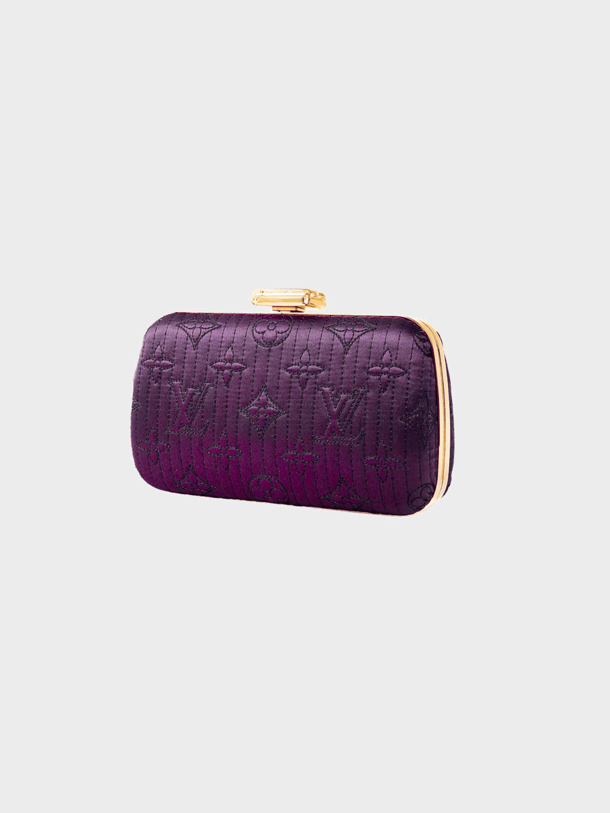 Louis Vuitton 2008 Minaudière Plum Monogram Motard Clutch
