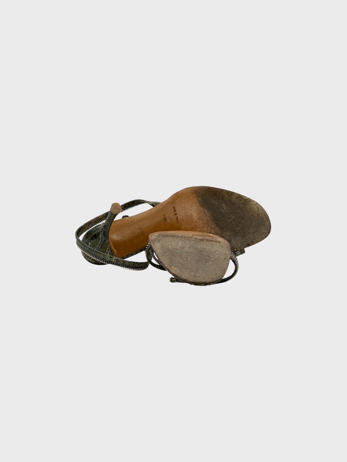 Christian Dior SS 2001 Grey Reptil Sandal