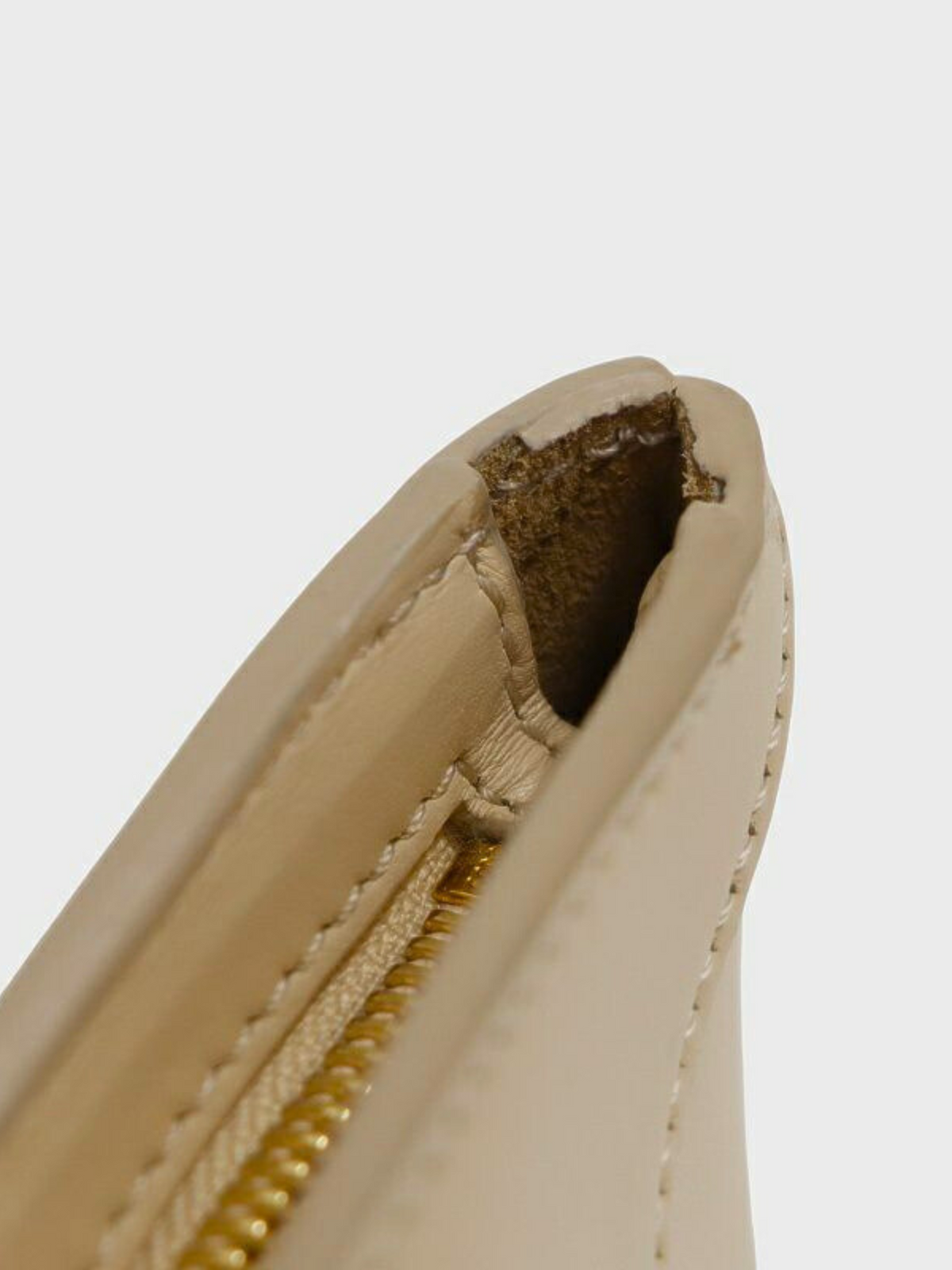 Loewe 2010s Ivory Leather Puzzle Fold Cropped Bag