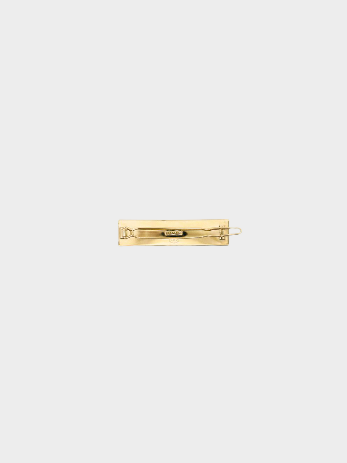 Chanel 2000s Gold Embossed Logo Barrette