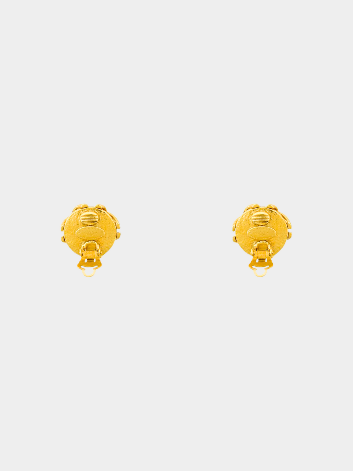 Chanel 2000s Gold CC Pearl Clip-on earrings