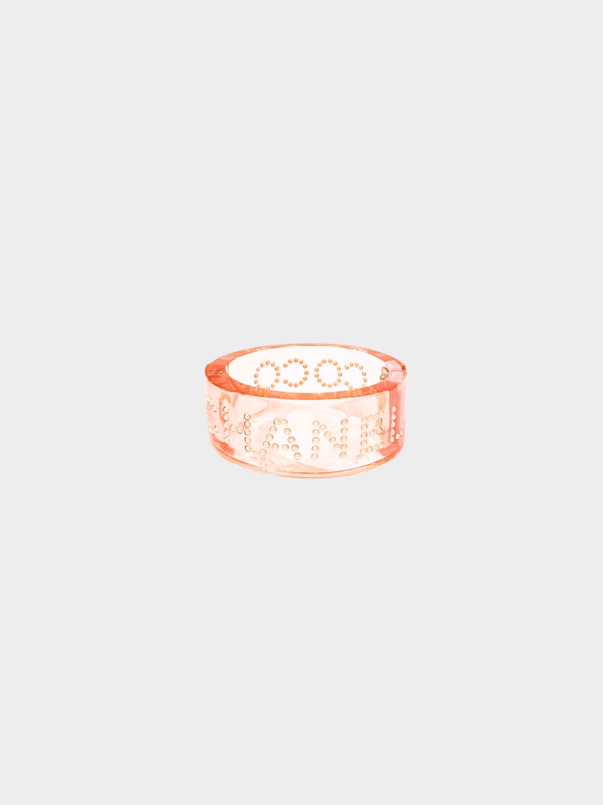 Chanel 2008 Pink Resin Pearl Coco Chanel Cuff