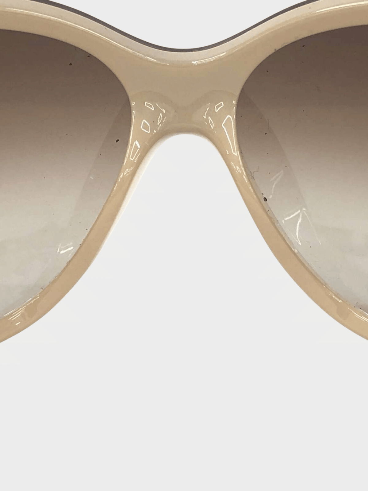 Chanel 2000s Beige Camellia Flower Oversized Sunglasses