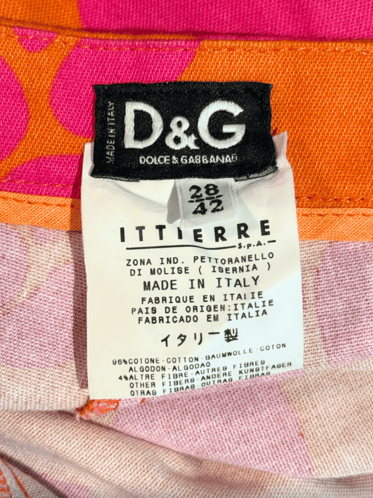 Dolce and Gabbana 2000s Orange and Pink Tropical Three Piece Set