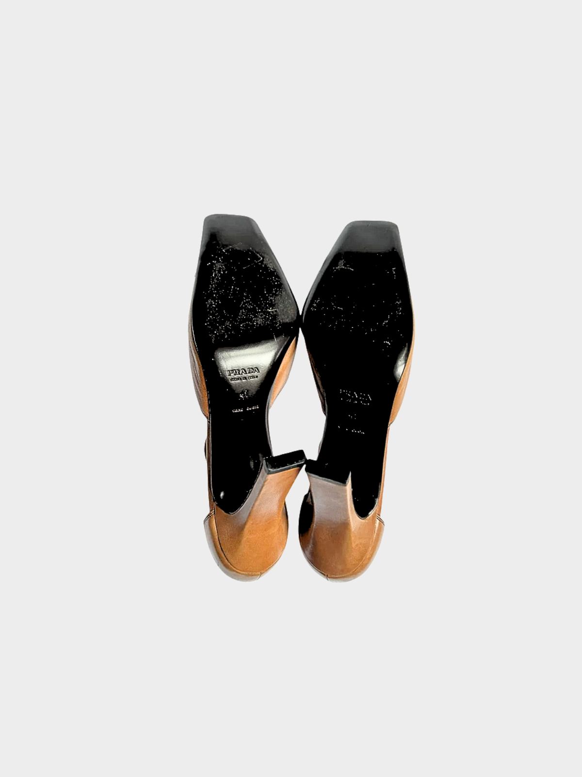 Prada 2000s Floral Brown Mary Jane Heels