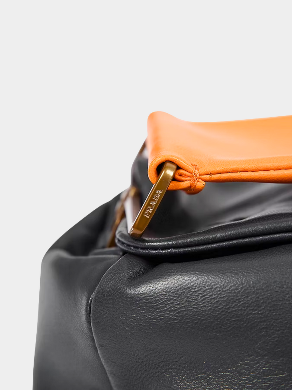 Prada SS 2001 Black Orange Rectangle Bag