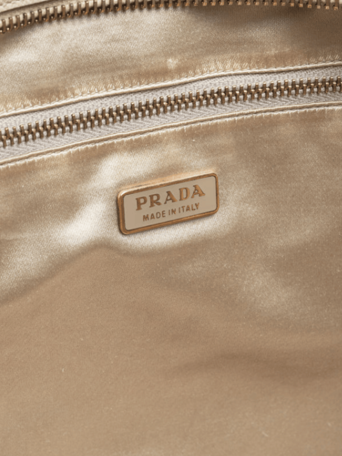 Prada 2010s Bauletto Cream Saffiano Leather Handbag
