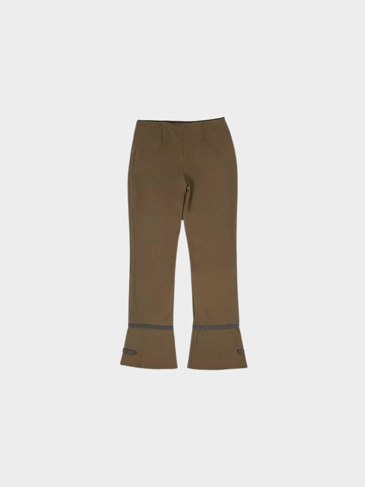 Prada FW 1999 Brown Neoprene Runway Capri Pants