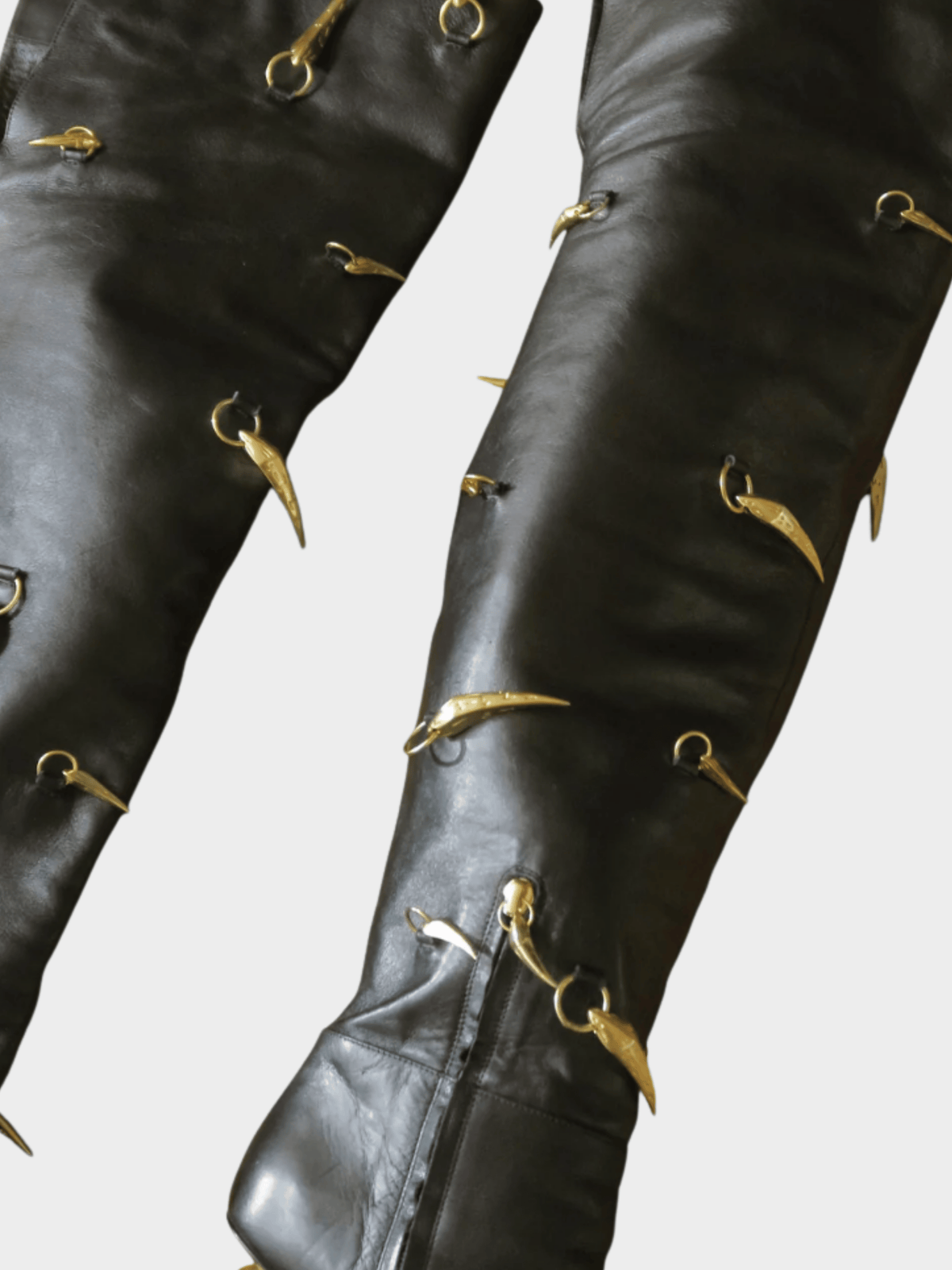 Roberto Cavalli 2000s Runway Black Knee High Boots