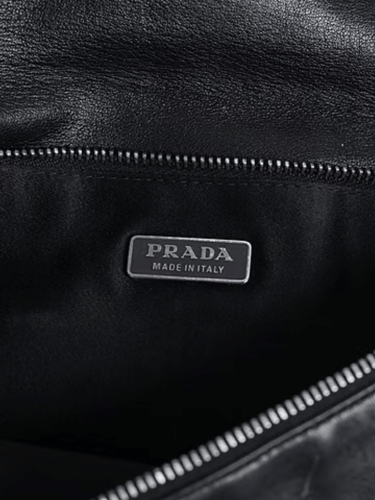 Prada SS 2001 All Black Flat Leather Bag