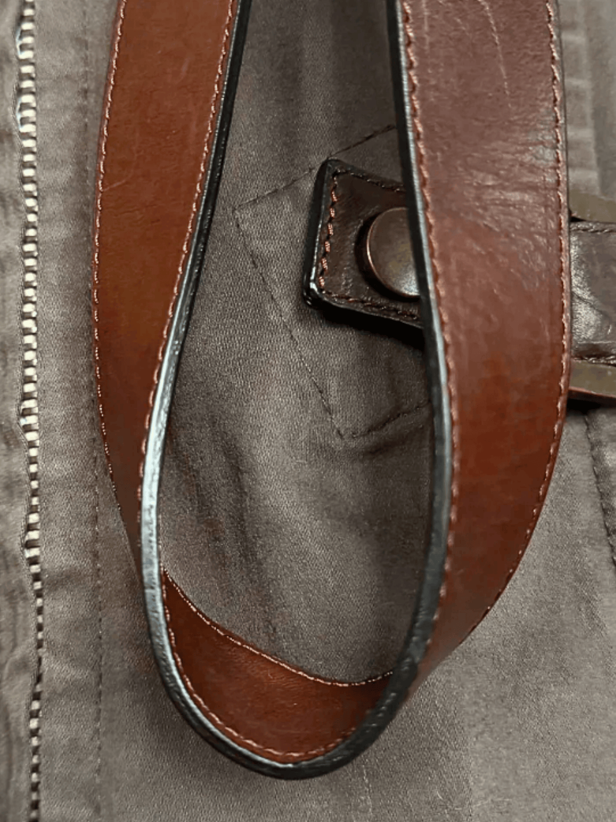 Dsquared2 FW 2003 Brown Leather Strap Top