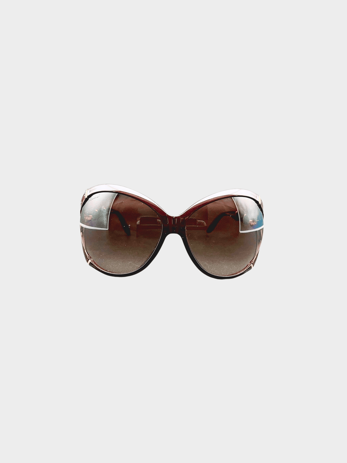 Gucci 2000s Brown Bamboo Frame Sunglasses