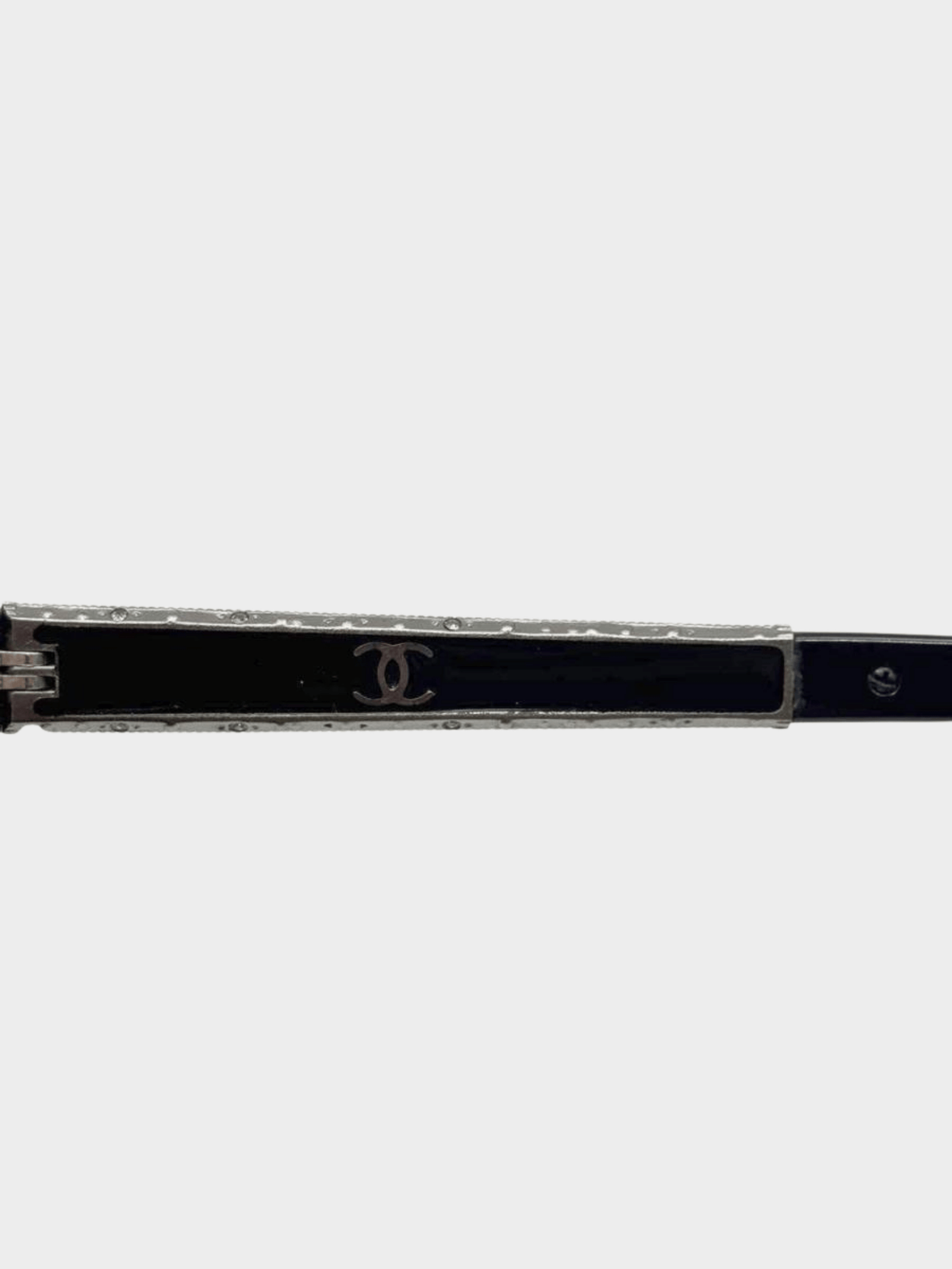 Chanel 2000s Black Rhinestone Eyeglasses