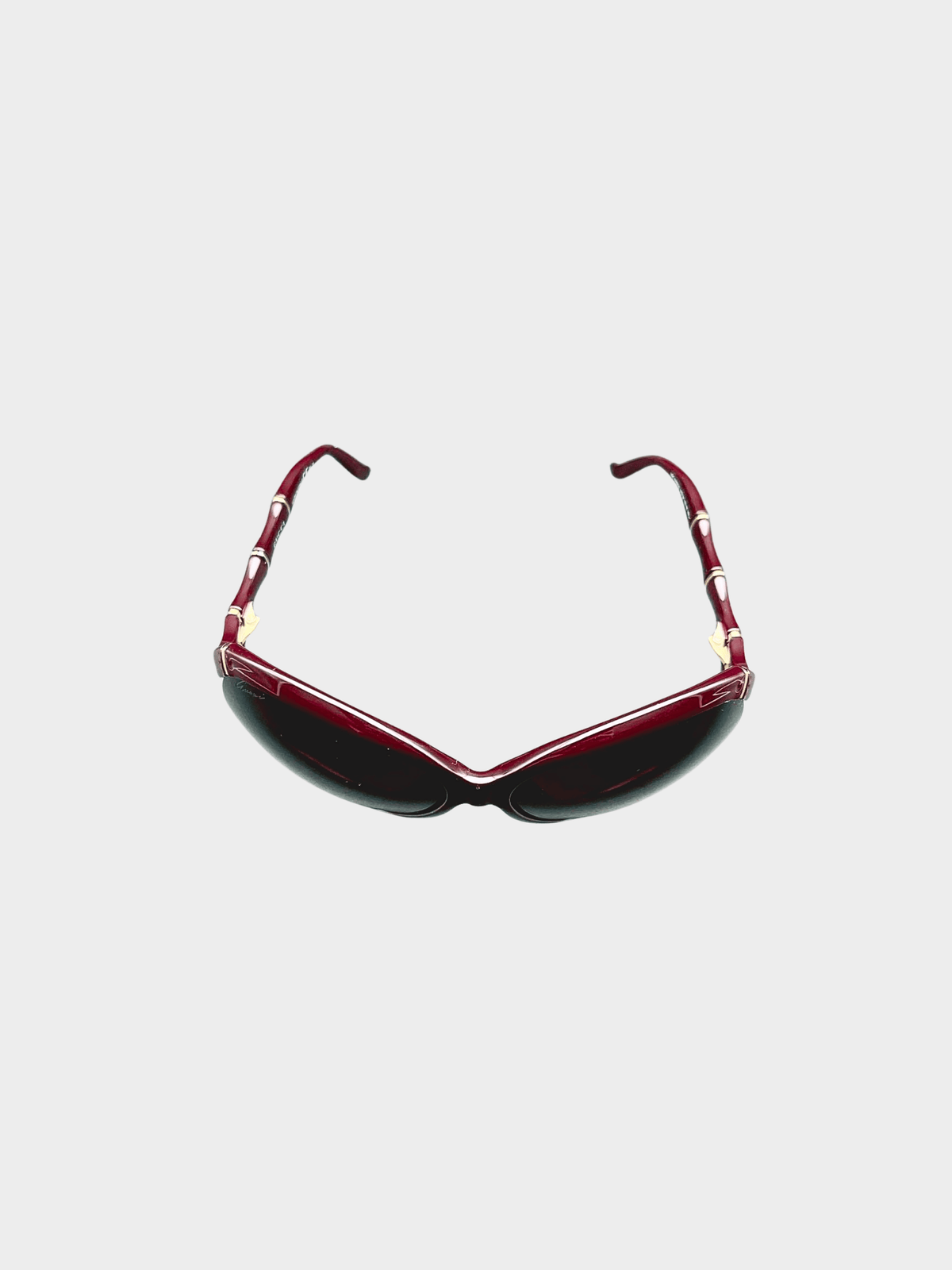 Gucci 2000s Brown Bamboo Frame Sunglasses