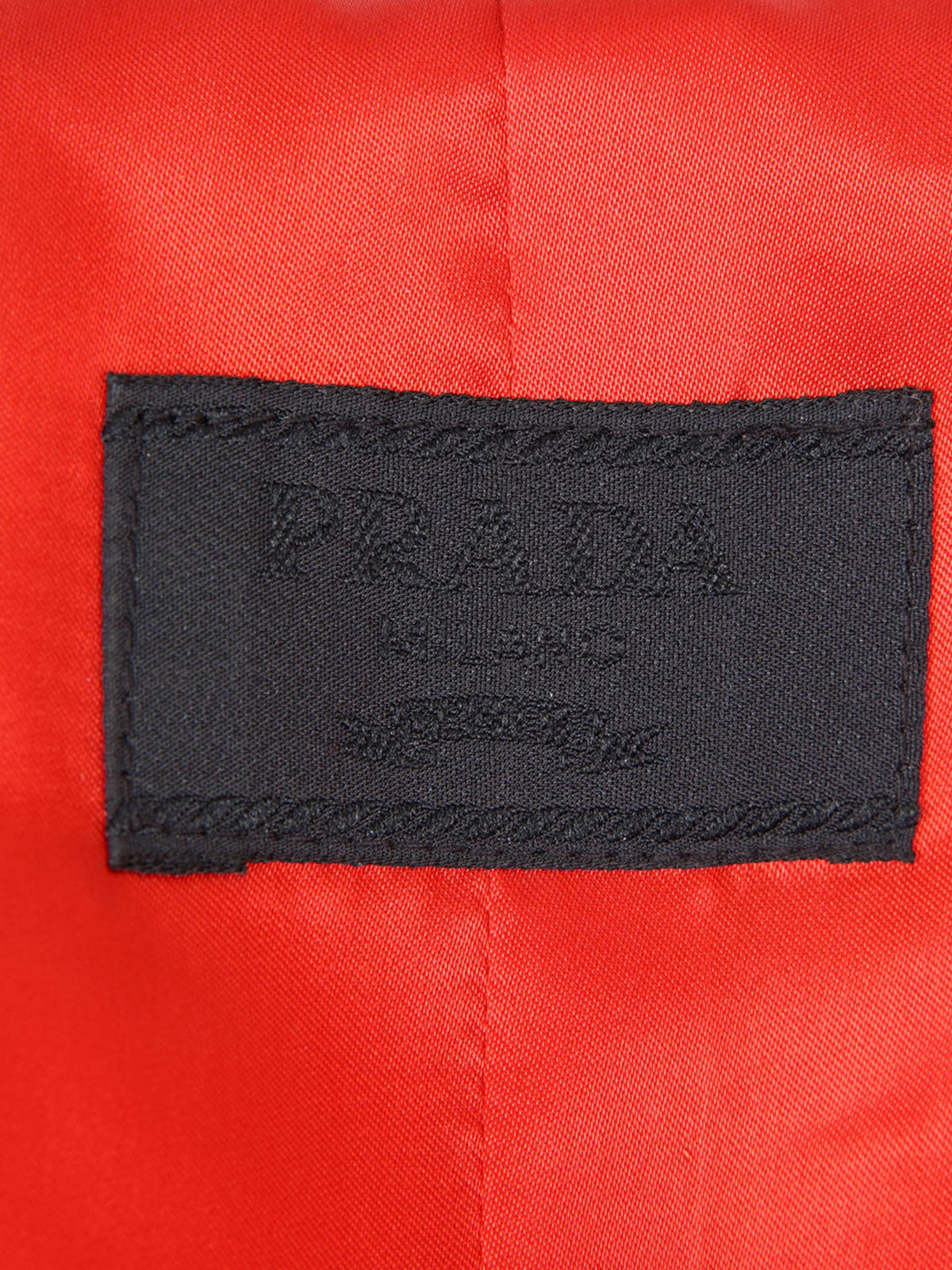 Prada FW 1995 Red Silk Blazer and Skirt Set