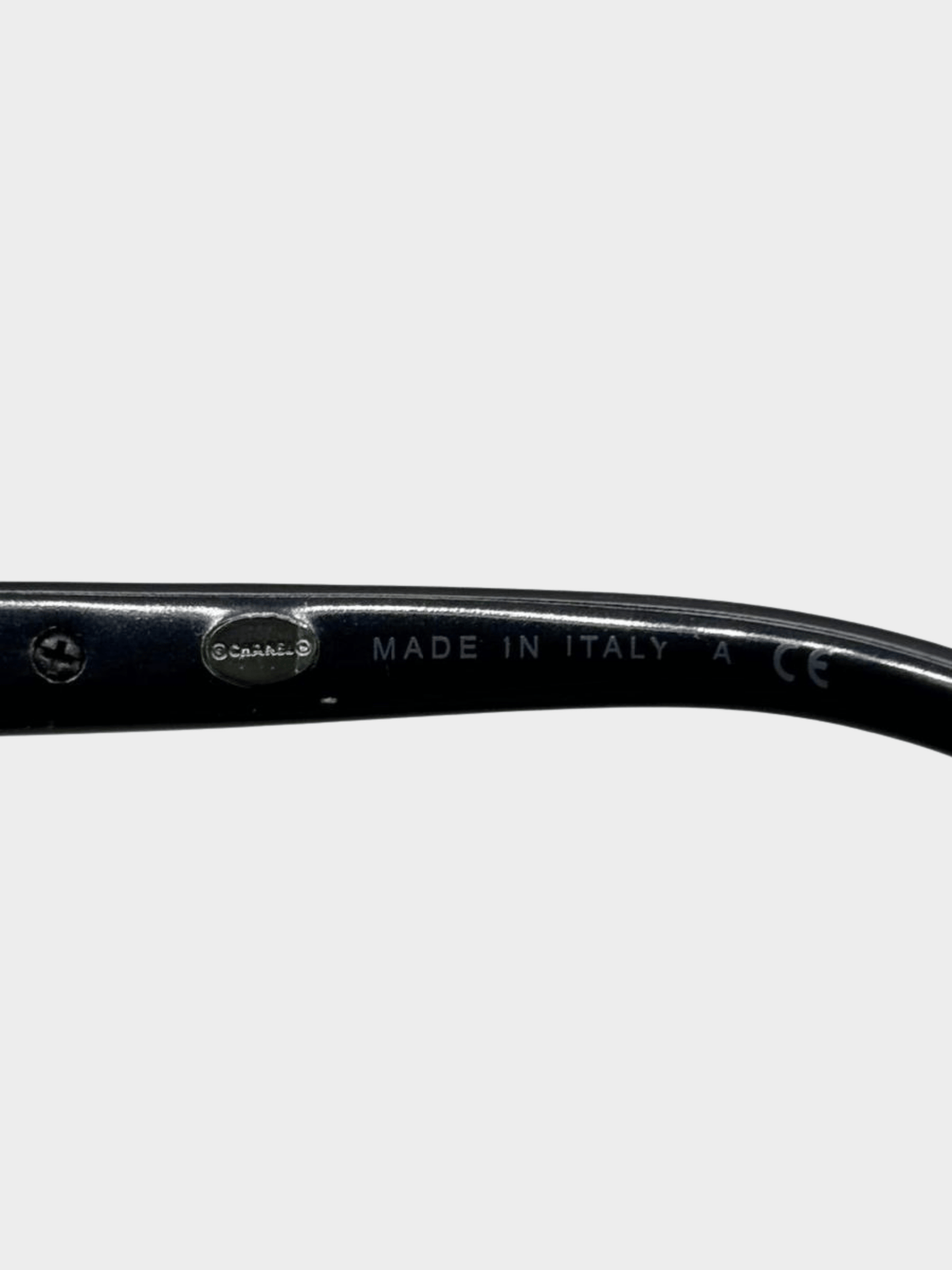 Chanel 2000s Black Rhinestone Eyeglasses