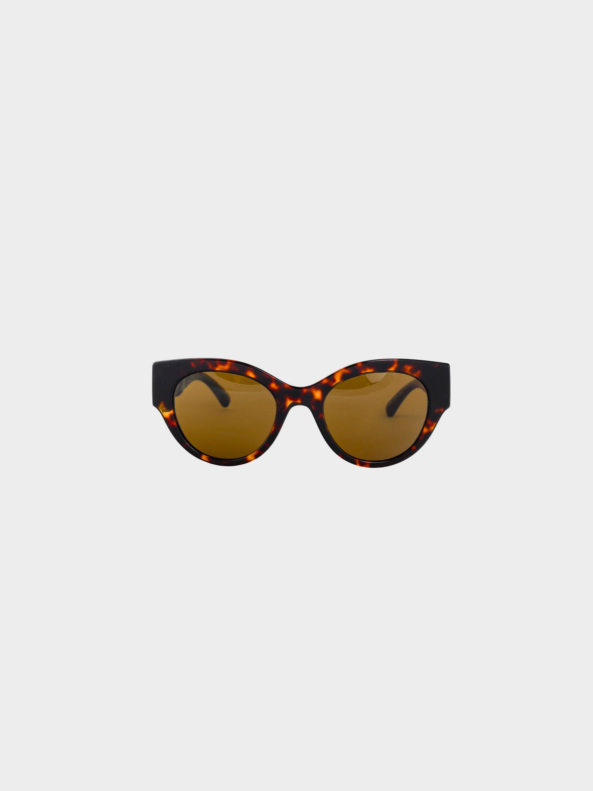 Versace 2020s Tortoiseshell Havana Medusa Medallion Sunglasses