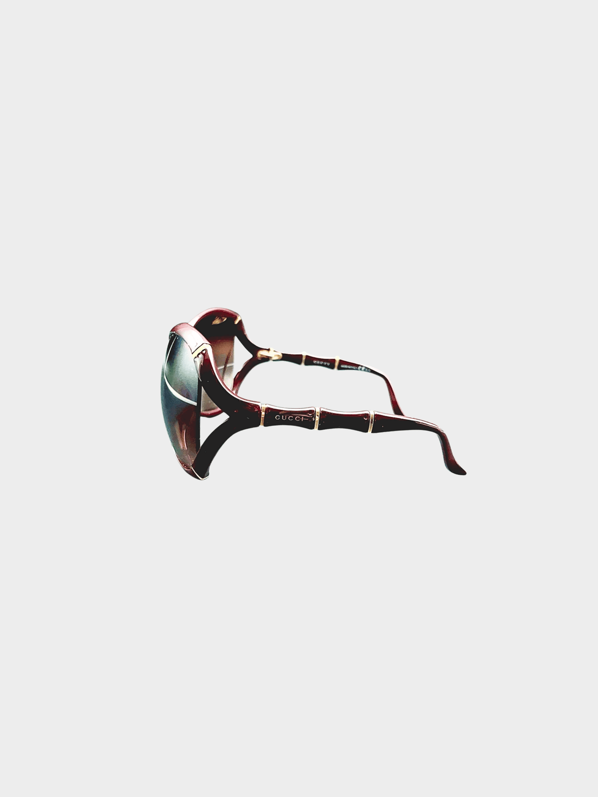 Gucci 2000s Brown Bamboo Frame Sunglasses