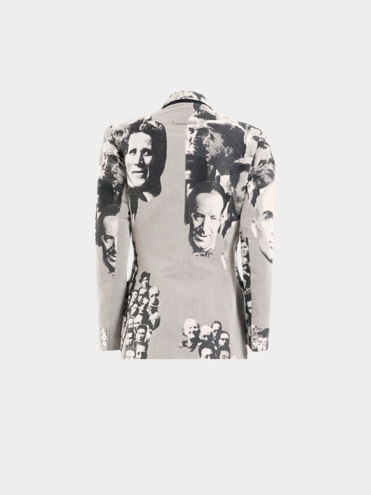 Jean Paul Gaultier FW 1992 ‘Fanatics of Photography’ Grey jacquard faces blazer