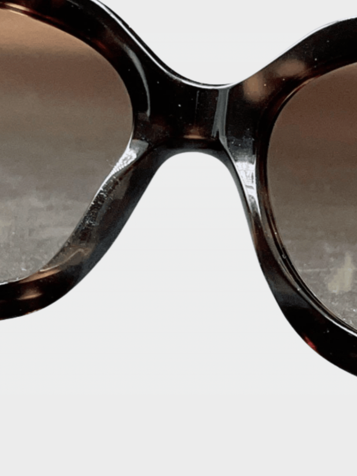 Chanel 2015 Brown Tortoise Shell Frame Bow Sunglasses