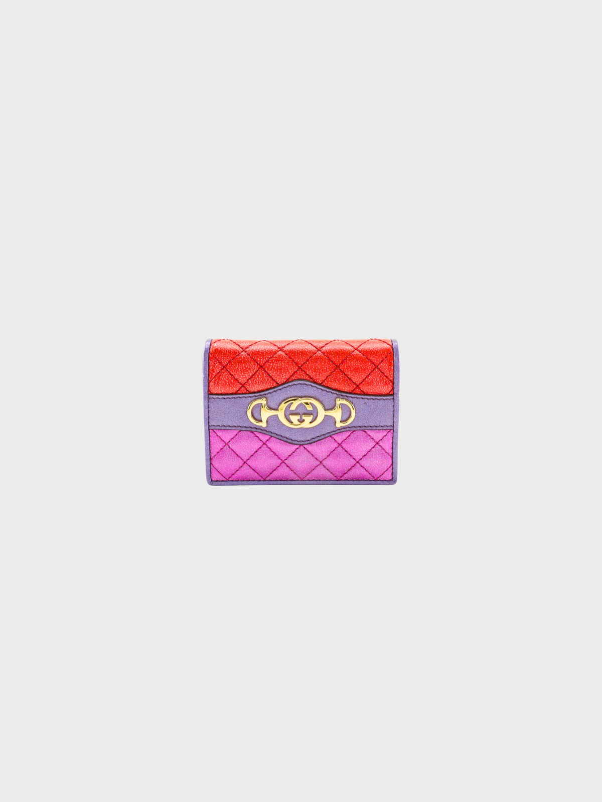 Gucci 2010s Multicolor Horsebit Compact Wallet