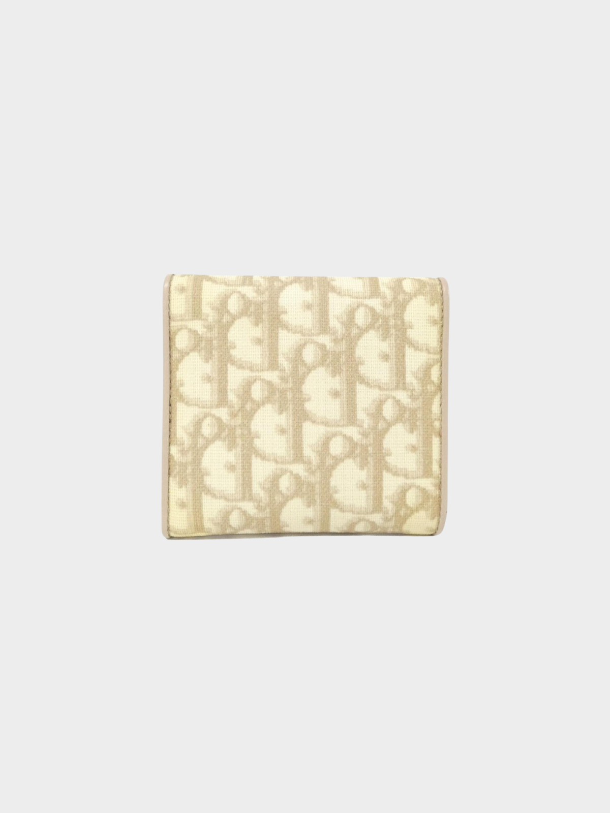 Christian Dior 2005 Beige Monogram Compact Wallet