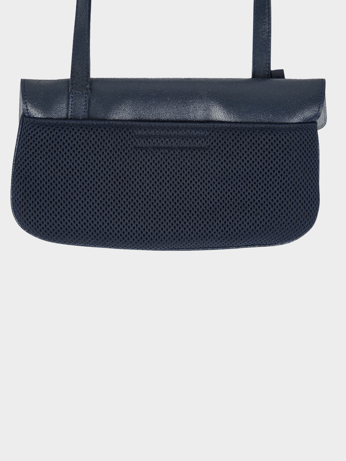 Miu Miu SS 2000 Navy Mesh Leather Bag