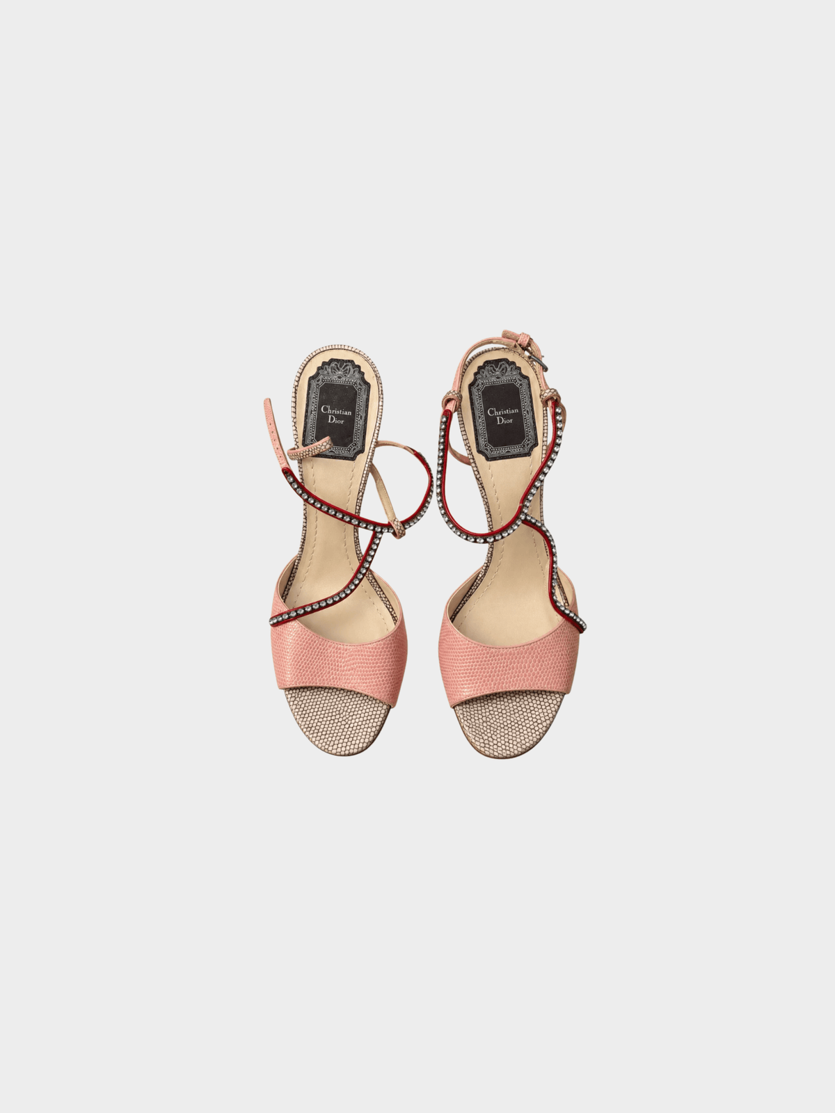 Christian Dior 2000s Pink Lizard Sandal Heels
