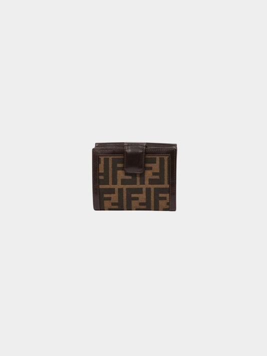 Fendi 2000s Brown Zucca Canvas Wallet